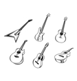 Musical guitars instruments vector image
