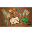 Office desk vector image