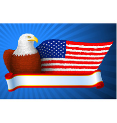 American eagle flag wing American eagle flag wing vector image