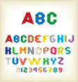 Colorful origami alphabet vector image