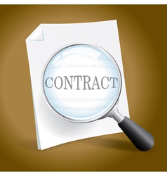 Examining a Contract vector image