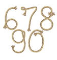 Rope number alphabet vector image