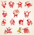 Christmas Santa Claus vintage vector image