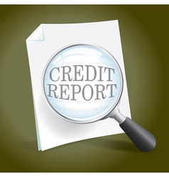 Reviewing a Credit Report vector image