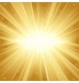Golden light burst with stars vector image