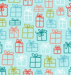 Gift boxes pattern vector image