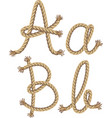 Rope alphabet vector image