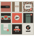 Menu label on a seamless background vector image