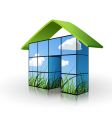 Ecological house vector image