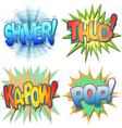 Comic Book Exclamations vector image