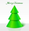Green christmas tree vector image