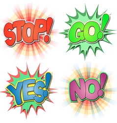 Comic Book Exclamations vector image