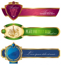 Golden banners vector image