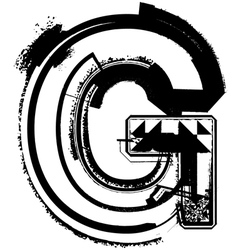 Grunge Font vector image