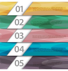 Colorful paper numbered banners vector image
