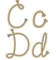 Rope alphabet vector image