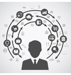 Business diagram vector image