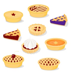 Pies and tarts vector image