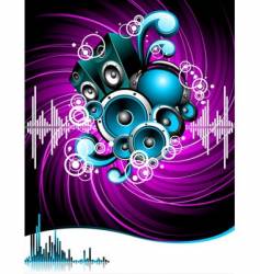 Illustration for a musical theme vector image