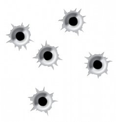 Bullet holes vector image