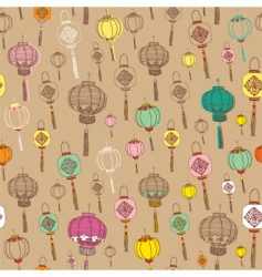 Chinese lanterns Chinese lanterns vector image