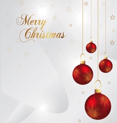 Elegant christmas background with red and gold chr vector image