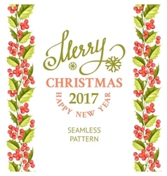 Merry christmas card vector image