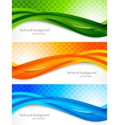 Set of wavy banners vector image