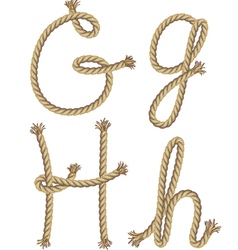 Rope alphabet vector image