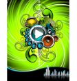 Musical background vector image