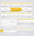 Web site navigation menu pack 3 vector image