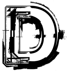 Grunge Font vector image