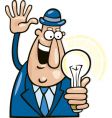 Cartoon man with idea vector image