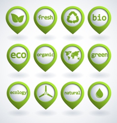 ECO icons vector image
