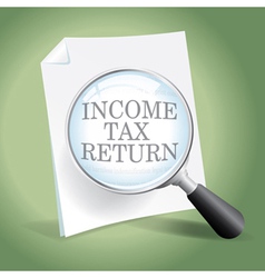 Reviewing an Income Tax Return vector image