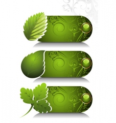 Card design with stylized leaf vector image