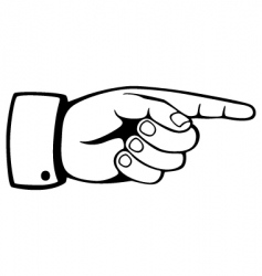 Pointing hand vector image