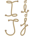 Rope alphabet vector image