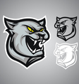 Cat panther logo emblem vector image