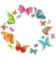Butterfly set vector image