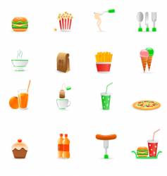 Food icons vector image