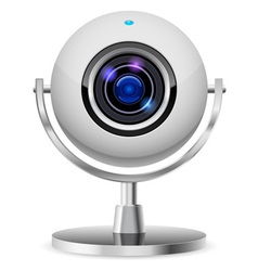 Realistic computer web cam vector image