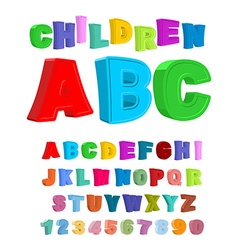 Children ABC Large letters in kids style babies vector image