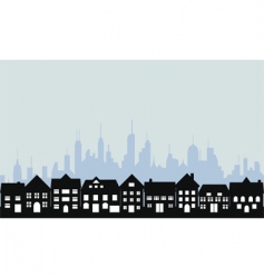 City and town vector image