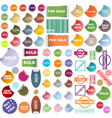 Colored promotional stickers and stamps vector image