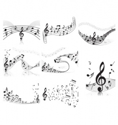 Notes staff vector image