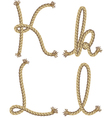 Rope alphabet vector image