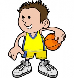 Cartoon basketball player vector image