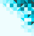 Blue background with triangles and squares vector image