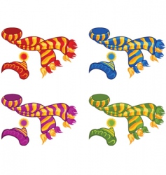 Knitted hat and scarf vector image